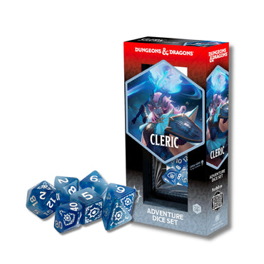 D&D Adventure Dice: Cleric - White/Blue (Sirius Dice)