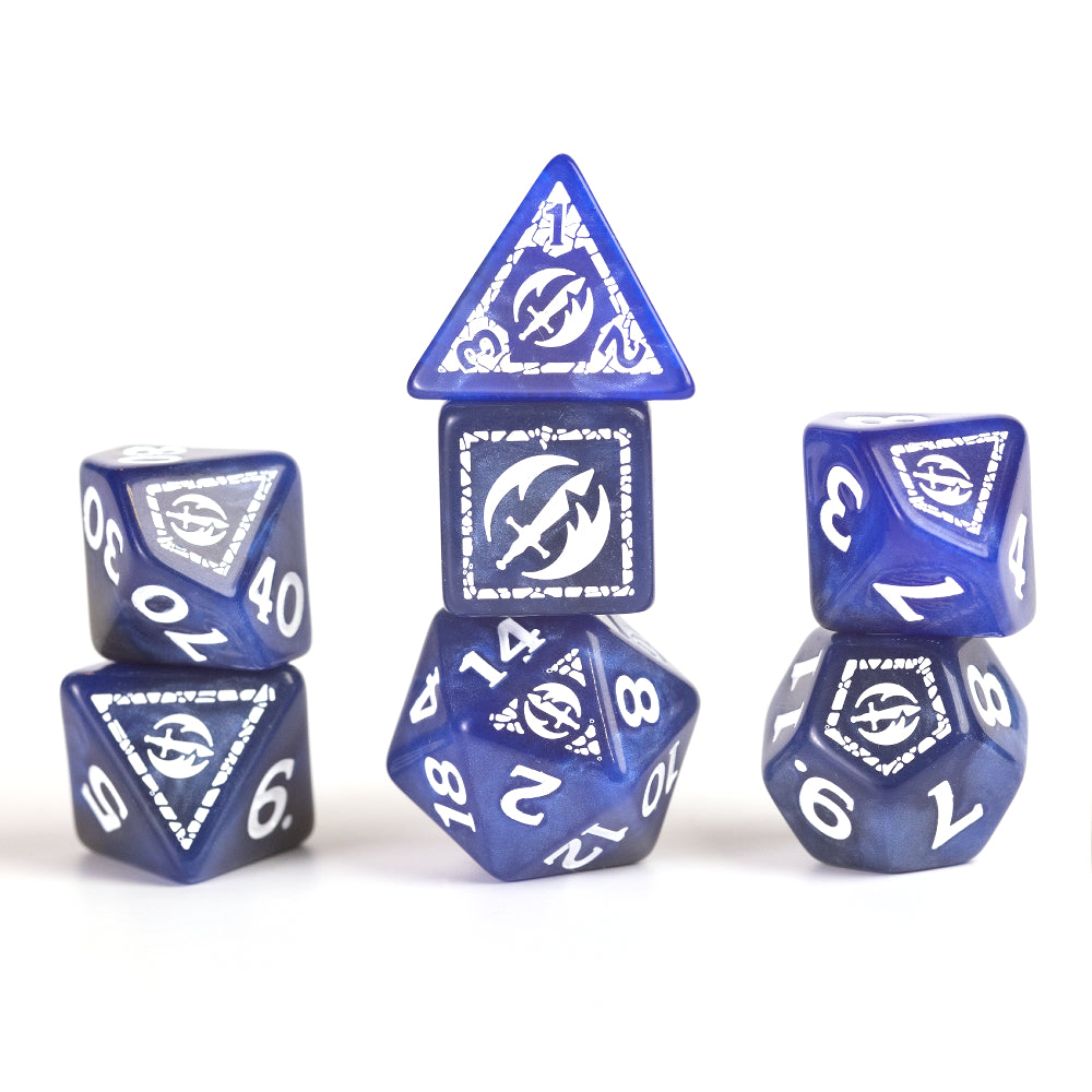 D&D Adventure Dice: Fighter - Blue (Sirius Dice)