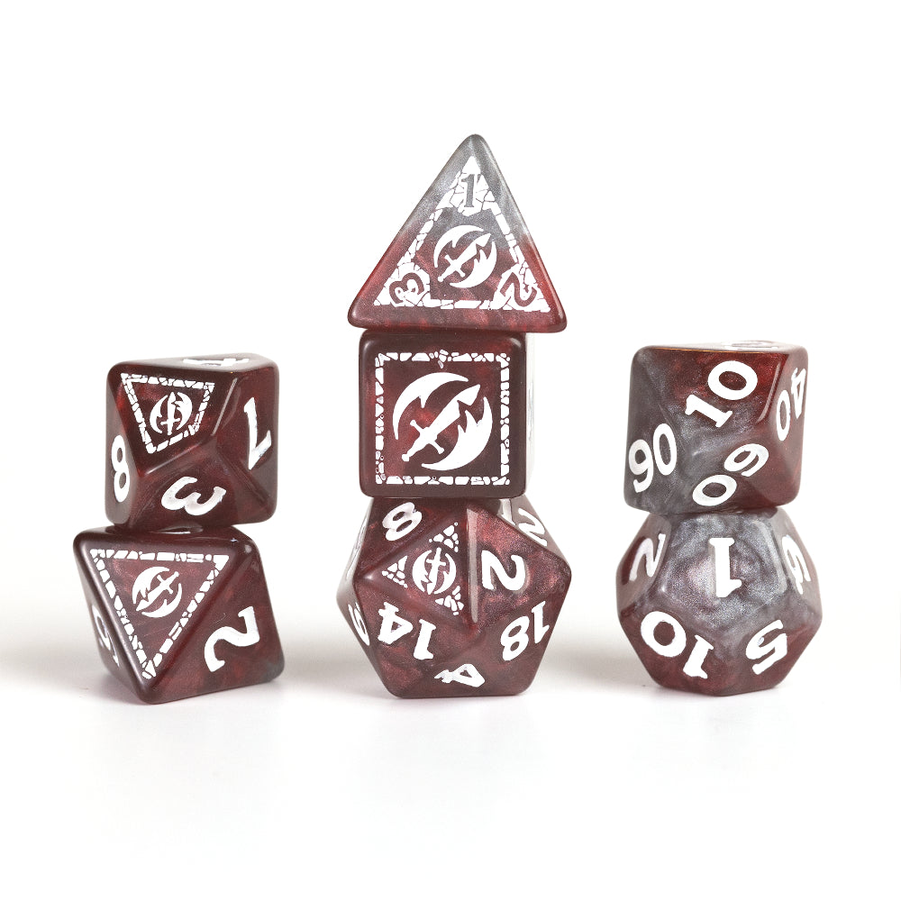 D&D Adventure Dice: Fighter - Red (Sirius Dice)