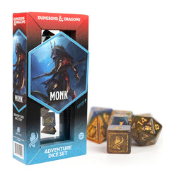 D&D Adventure Dice: Monk - Blue/Gold (Sirius Dice)