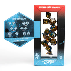 D&D Adventure Dice: Monk - Blue/Gold (Sirius Dice)