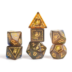 D&D Adventure Dice: Monk - Blue/Gold (Sirius Dice)