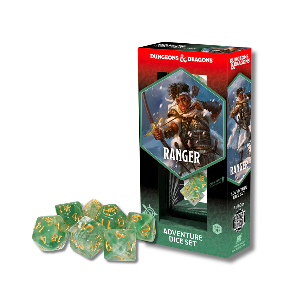 D&D Adventure Dice: Ranger - White/Green (Sirius Dice)