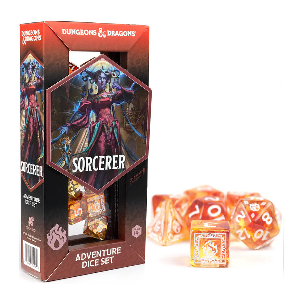 D&D Adventure Dice: Sorcerer - Orange (Sirius Dice)