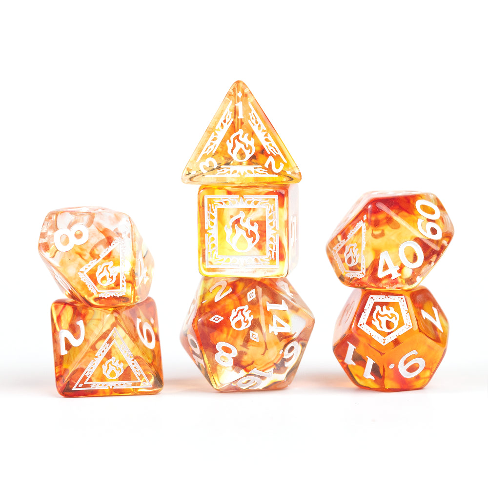 D&D Adventure Dice: Sorcerer - Orange (Sirius Dice)