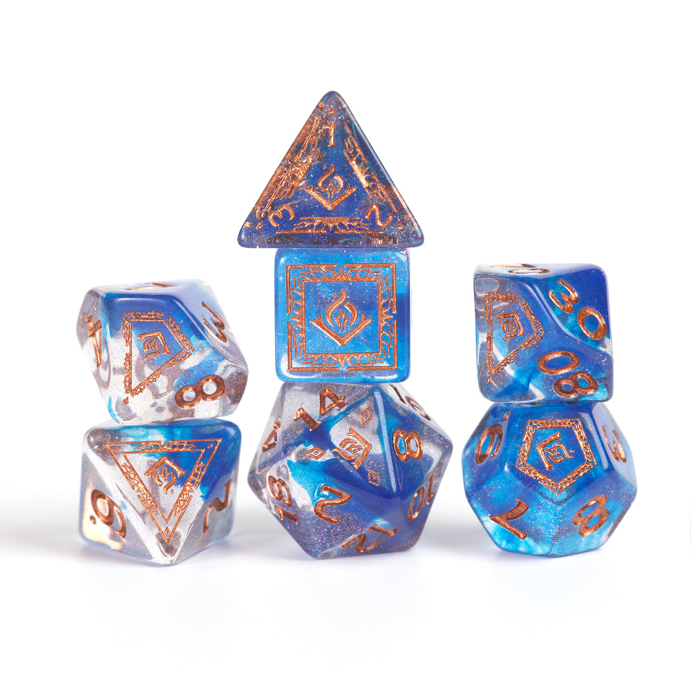 D&D Adventure Dice: Wizard - Blue (Sirius Dice)