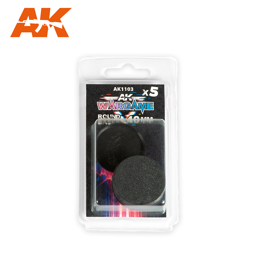 AK Interactive: 40mm Round Bases x5