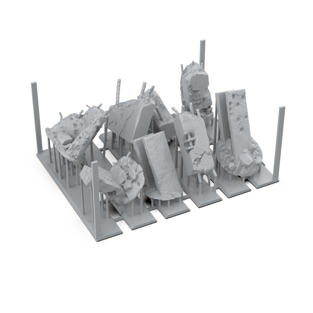 AK: Basing Bits - Concrete Ruins (8 Pieces) (AKBIT0023)