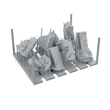 AK: Basing Bits - Concrete Ruins (8 Pieces) (AKBIT0023)