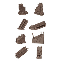 AK: Basing Bits - Concrete Ruins (8 Pieces) (AKBIT0023)