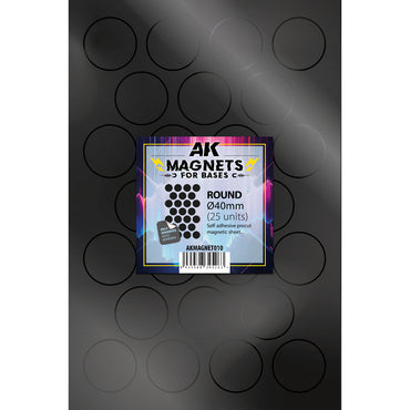 AK: Basing Magnets - Round 40mm (25 Units / AKMAGNET010)