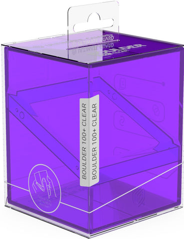 Ultimate Guard Deck Box: Boulder Deck Case - Clear Amethyst (Holds 100+)