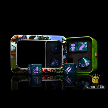 Baron of Dice: Bloody Football Dice - Terror (7 Dice Set)