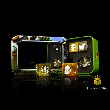 Baron of Dice: Bloody Football Dice - Glorious Ale (7 Dice Set)