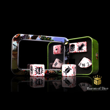 Baron of Dice: Bloody Football Dice - Murderous Marauders (7 Dice Set)