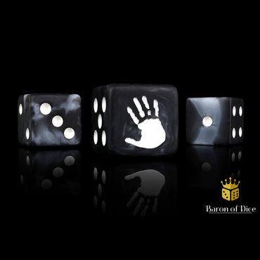 Baron of Dice: White Handprint Dice (10D6)