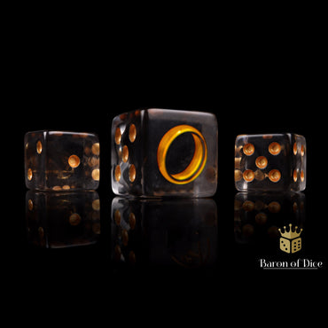 Baron of Dice: Translucent Gold Ring Dice (10D6)