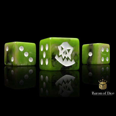 Baron of Dice: Orc Dice - White (25D6)