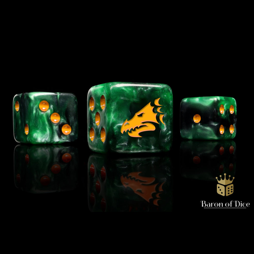 Baron of Dice: Drake - Green & Gold (25D6)