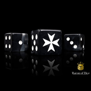 Baron of Dice: Knights Templar - Black (25D6)