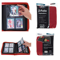BCW Z-Folio LX: Toploaders Album - Red (4 Pocket / Holds 160)
