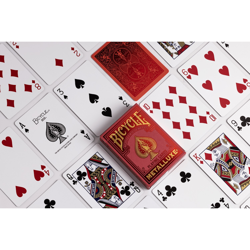 Bicycle Playing Cards: Metalluxe Holiday Red