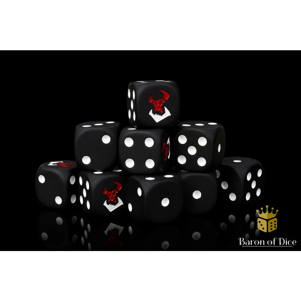 Baron Of Dice: Black Orcs Dice (Square / 25D6)