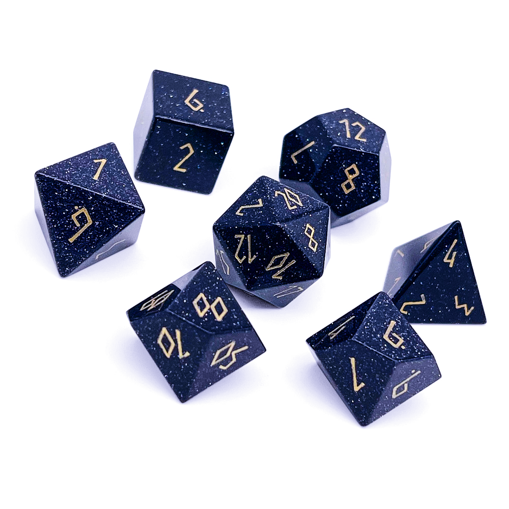 Gemstone RPG Dice: Blue Sandstone (Norse Foundry)