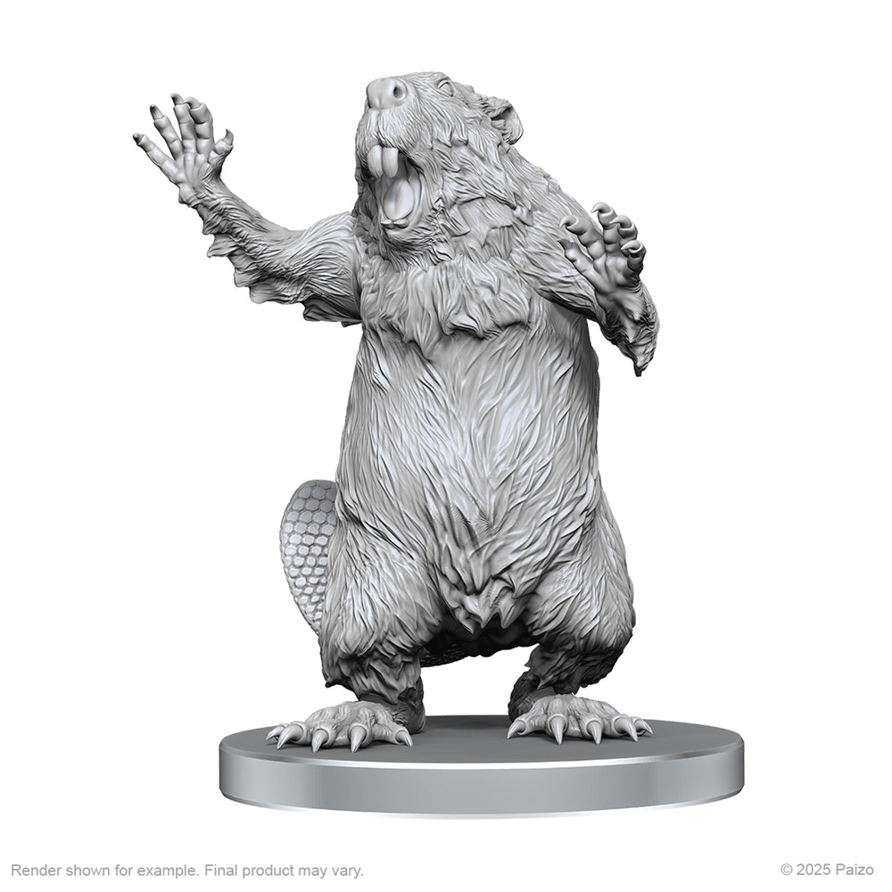 Pathfinder Minis: Boggard Scout & Castoroides (Unpainted / WV144)