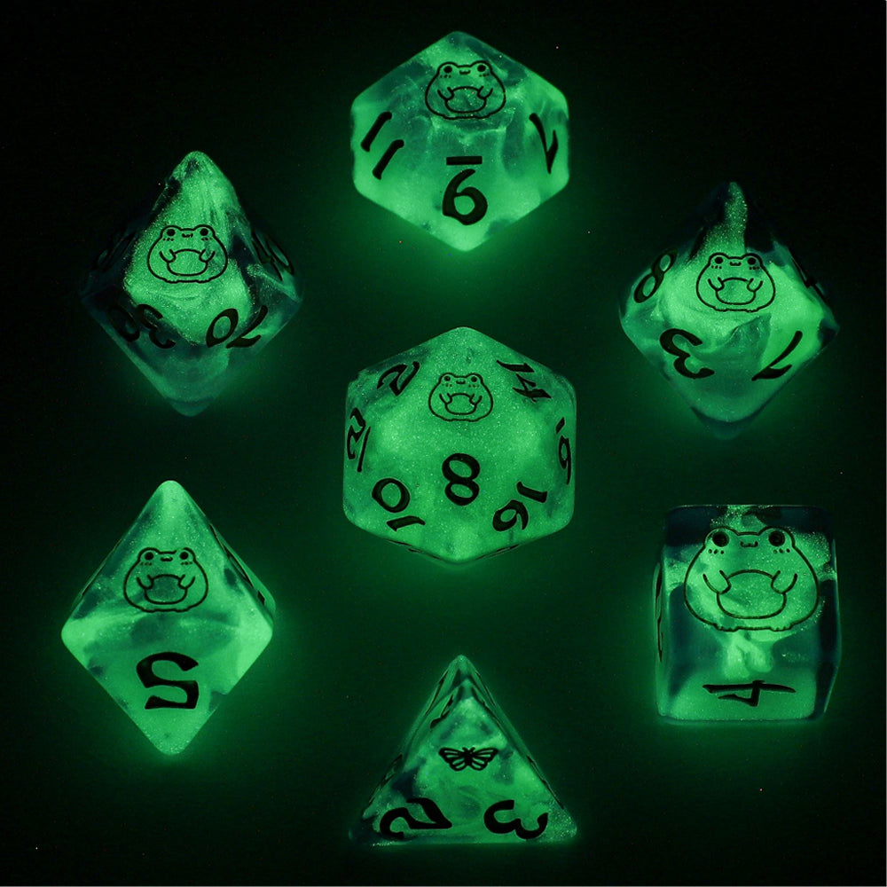 RPG Dice: Bog Frog (Glow in the Dark) - Gold (HYMGHO)