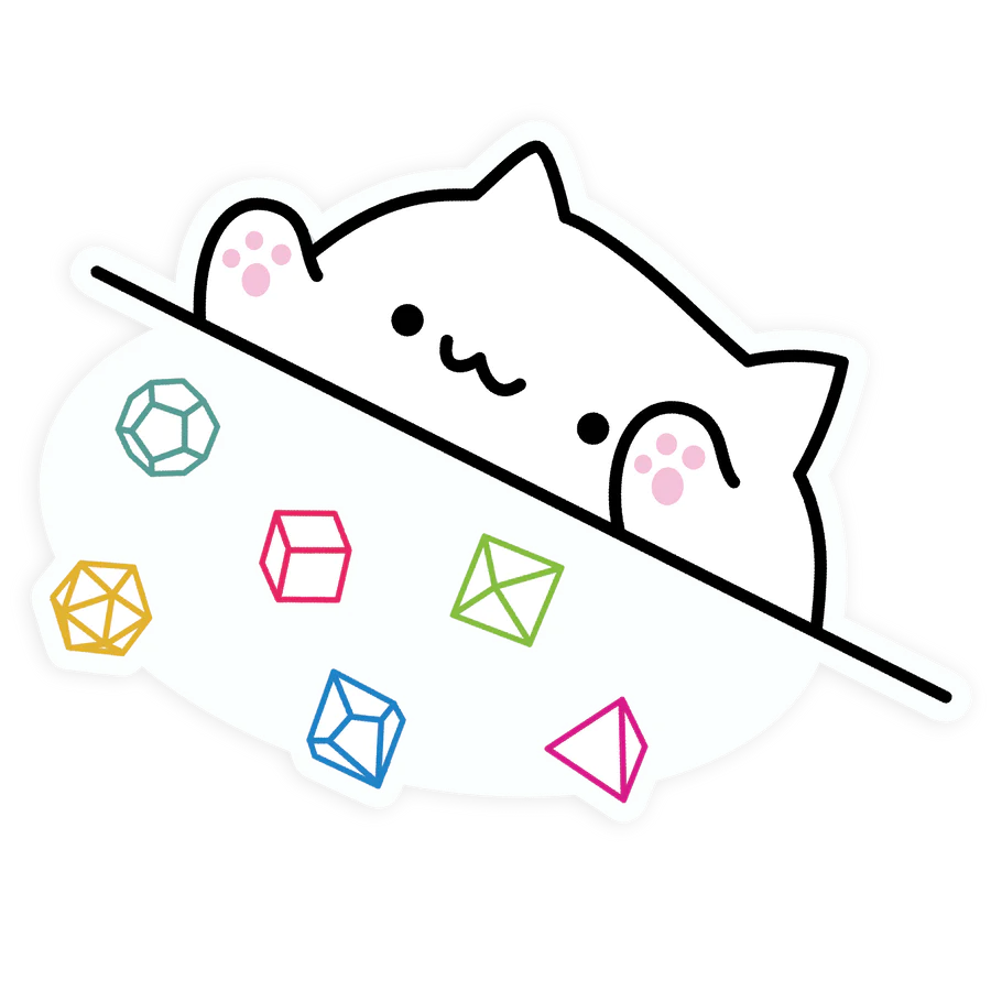 GlassStaff Stickers: Bongo Dice Cat