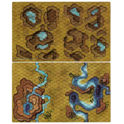 Battletech: Battle Mat - Savannah Sinkholes / Mountain Lake