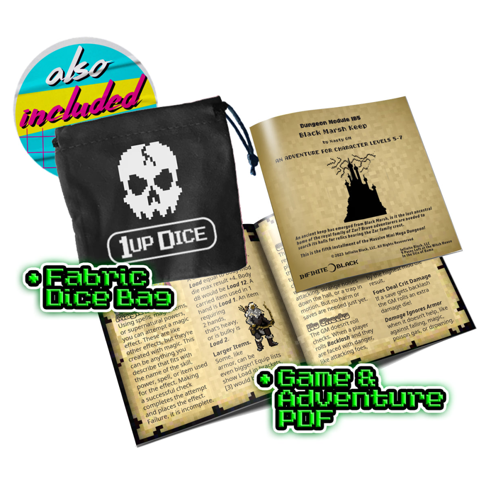 1UP RPG Dice Set: Cackling Skull's Curse