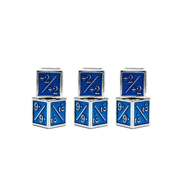 1/+1 & -1/-1 MTG Counters: Blue Metal (Norse Foundry)