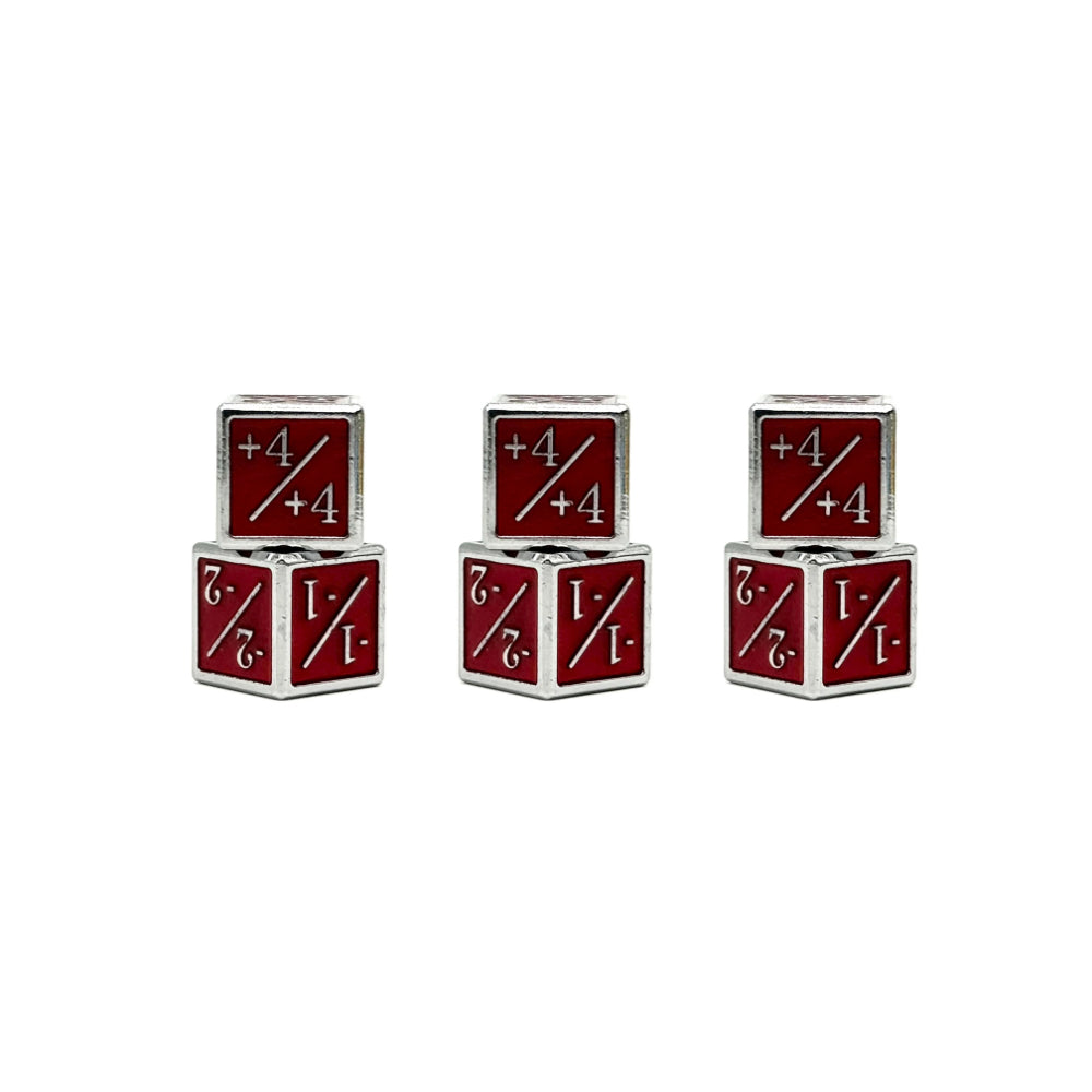 1/+1 & -1/-1 MTG Counters: Red Metal (Norse Foundry)