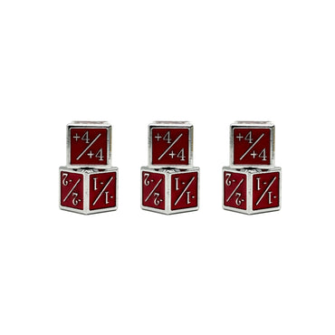 1/+1 & -1/-1 MTG Counters: Red Metal (Norse Foundry)