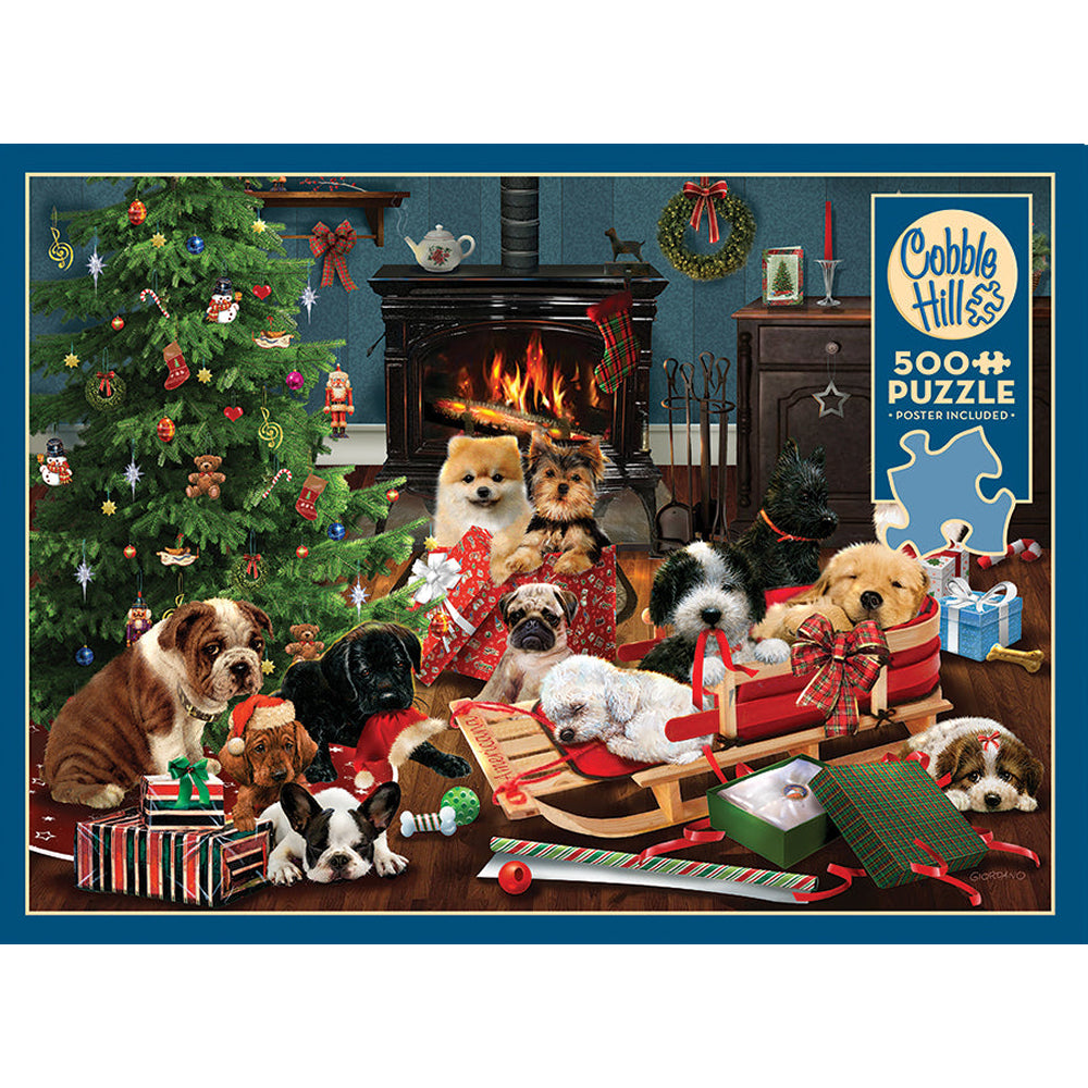 Cobble Hill Puzzles (500 Pieces): Christmas Puppies