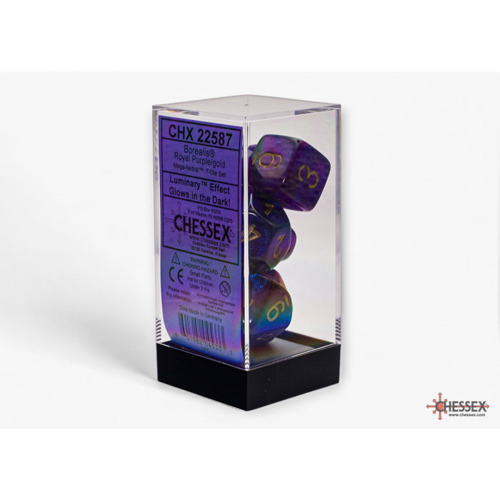 RPG Dice (Mega): Borealis Royal Purple/Gold Luminary (CHX22587)