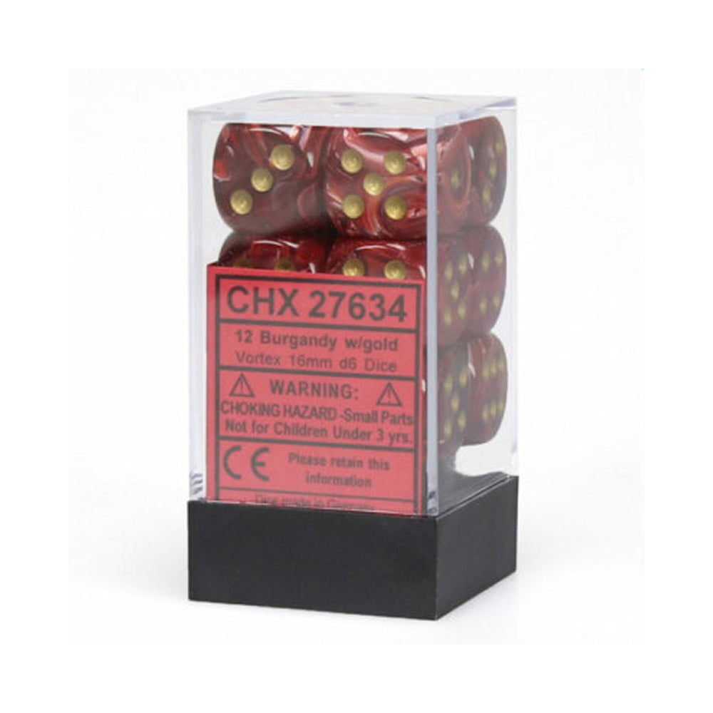 12D6 Set (16mm): Vortex Burgundy/Gold (CHX27634)