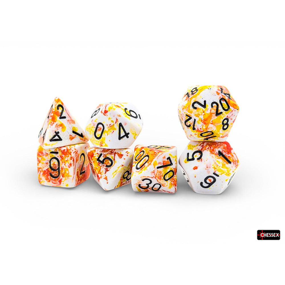 RPG Dice: Brush Sunrise/Black (CHX24403)