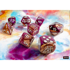 RPG Dice: Gemini Copper-Purple/White (CHX30071)