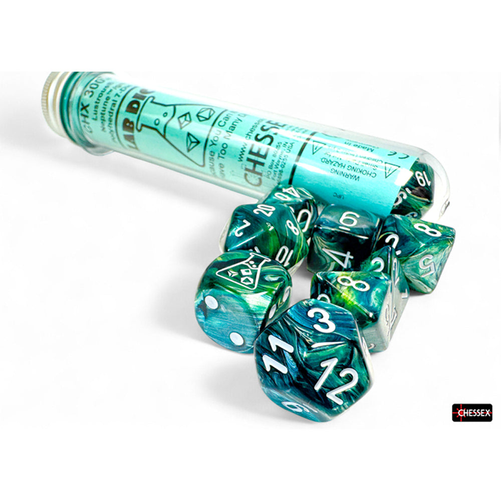 RPG Dice: Lustrous Neptune/Grey (CHX30072)
