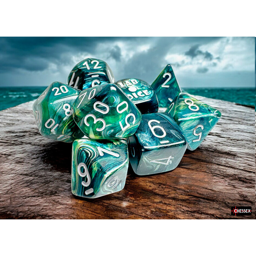 RPG Dice: Lustrous Neptune/Grey (CHX30072)