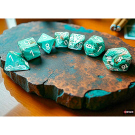 RPG Dice (Mega): Marble Oxi-Copper/White (CHX22403)