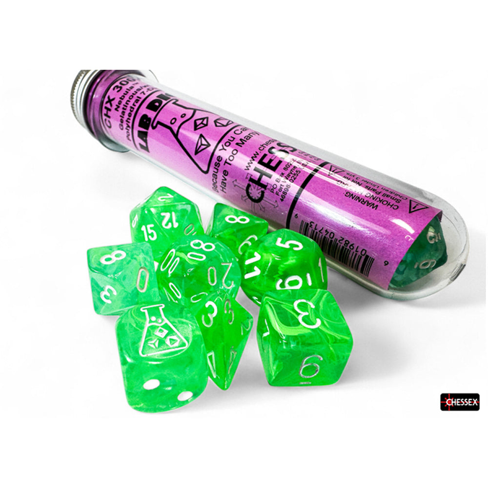 RPG Dice: Nebula Gelatinous/White UV (CHX30074)