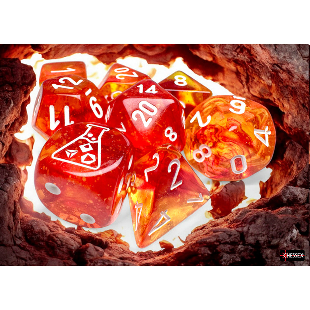 RPG Dice: Nebula Molten/White Luminary (CHX30073)