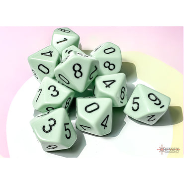 10D10 Set: Opaque Pastel Green/Black (CHX25265)