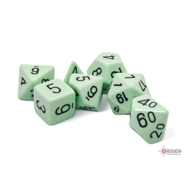 RPG Dice: Opaque Pastel Green/Black (CHX25465)