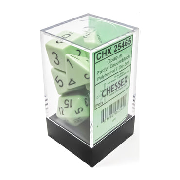 RPG Dice: Opaque Pastel Green/Black (CHX25465)