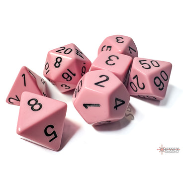 RPG Dice: Opaque Pastel Pink/Black (CHX25464)